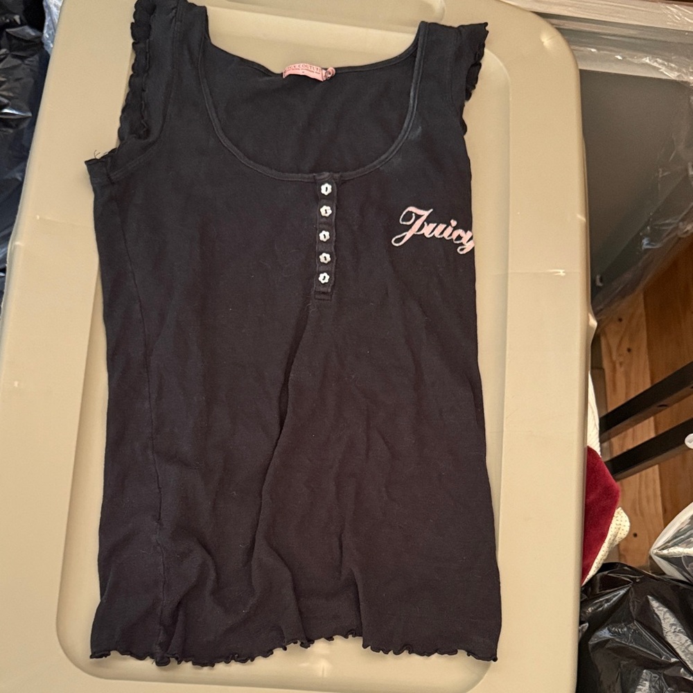 Juicy Couture Black Henley M rare